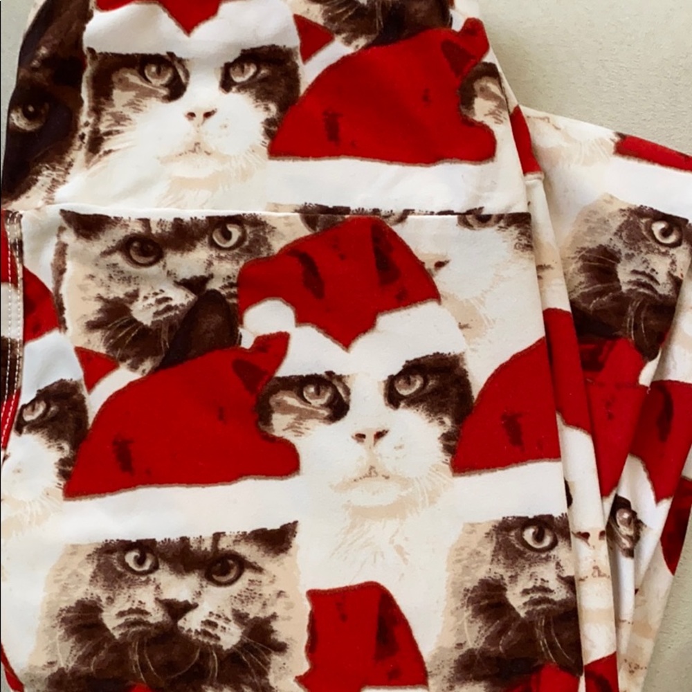 Lularoe Christmas cat leggings